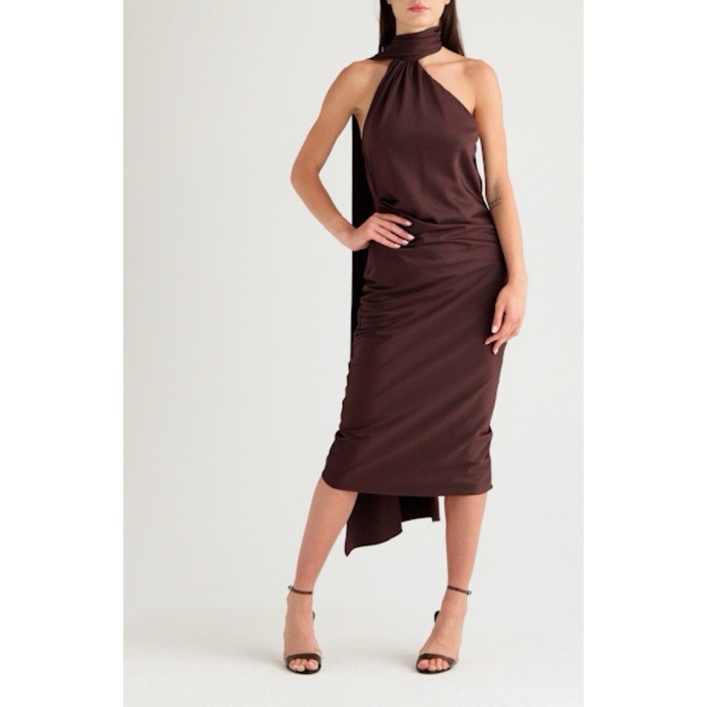 House of CB midi dress brown